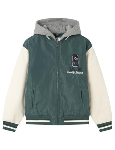 SPRINGFIELD Jungen Varsity Bomber Jacket with Hood Jacke, bunt, 11-12 Jahre von Springfield