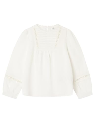 SPRINGFIELD Mädchen Bl Ml Camisa Plumetti Hemd, weiß Standard, 12 Jahre von Springfield