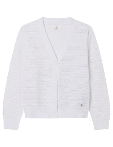 SPRINGFIELD Mädchen Cardigan Tricot, weiß Standard, 6 Jahre von Springfield