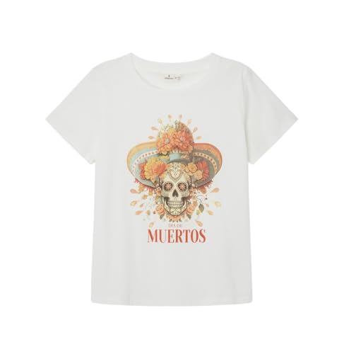 Springfield Damen 1388355 T-Shirt mit „Tag der Toten“-Grafik, Mehrfarbig, M von Springfield