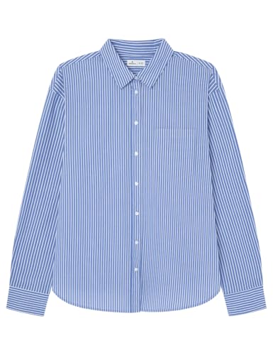 Springfield Damen 6798408 Übergroßes Baumwollhemd, Blue Horizon, L von Springfield