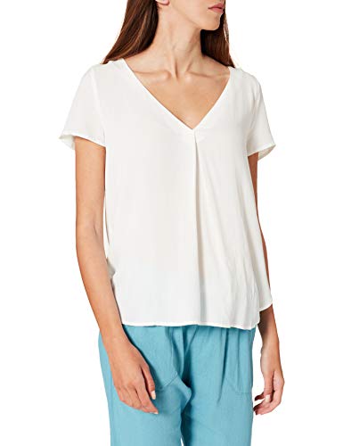 Springfield Damen Camiseta Bimateria Lisa Unterhemd, Elfenbein, X-Small von Springfield