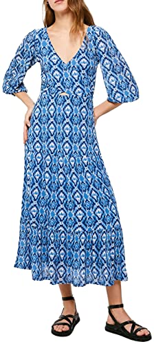 Springfield Damen Dress Kleid, Blau (Azul Medio), Small von Springfield