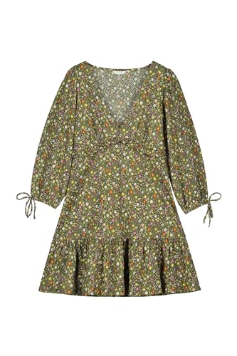 Springfield Damen Dress Kleid, Dunkes Kakigrün, Large von Springfield