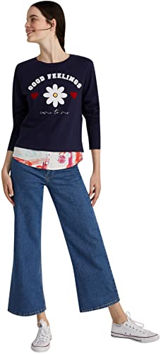 Springfield Damen Good Feelings Sweatshirt, Marineblau, 38 von Springfield