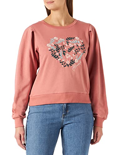 Springfield Damen Herz Blumen Sweatshirt, Burgunderrot, 36 von Springfield