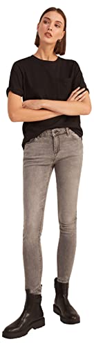 Springfield Damen Jeans schmal, nachhaltig Jeanshose, dunkelgrau, 34 von Springfield