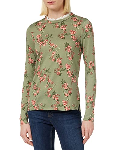 Springfield Damen Langärmliges T-Shirt, grün, Medium von Springfield