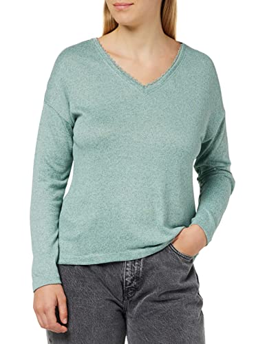 Springfield Damen Langärmliges T-Shirt, grün, Medium von Springfield