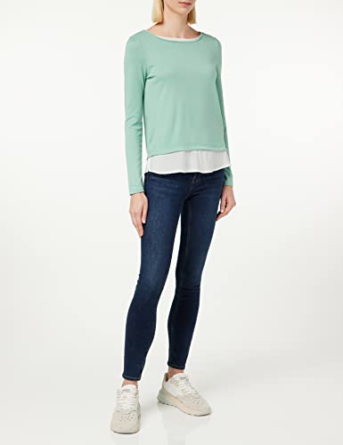 Springfield Damen Langärmliges T-Shirt, grün, X-Small von Springfield