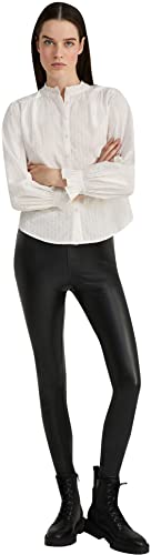 Springfield Damen Legginghose mit Ledereffekt Hose, Schwarz, 34 von Springfield