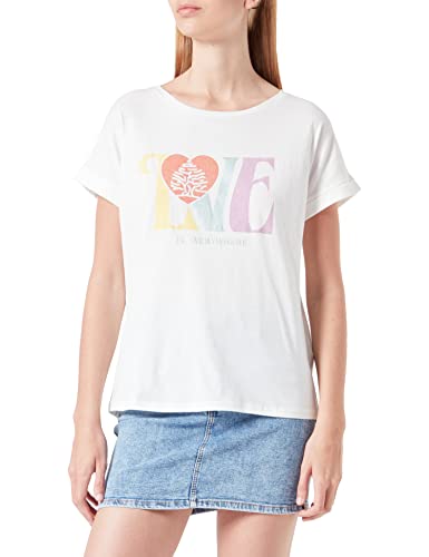 Springfield Damen Love Logo T-Shirt, Beige (BEIGE/Camel), Medium von Springfield