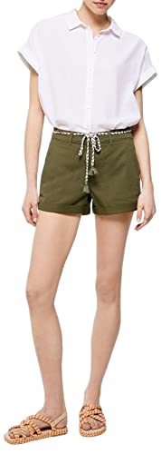 Springfield Damen Shorts, Weißer Hintergrund, 42 von Springfield