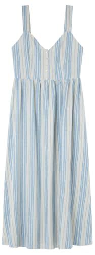 Springfield Damen Vestido Kleid Streifen Leinen/Viskose, Azul Claro, 36 von Springfield