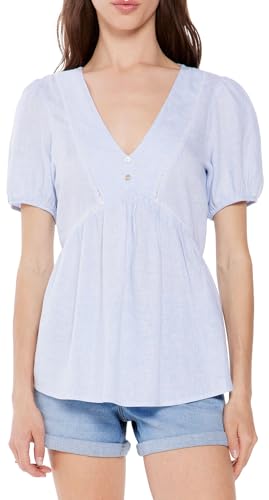 Springfield Hemd Sport E1 Streifen Lino Mao Blau XXL von Springfield