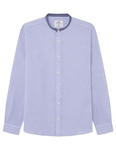 Springfield Herren Böhmisch Hemd, Blau (Azul Medio) K, M von Springfield