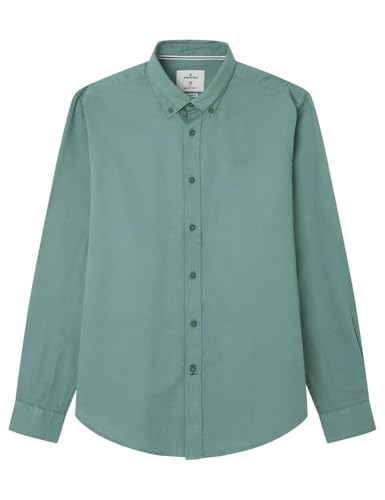 Springfield Herren Camisa Dobby Ligera Businesshemd, Verde Abeto, S von Springfield