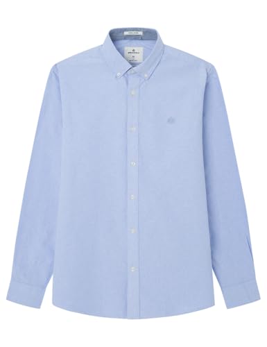 Springfield Herren Camisa Oxford Businesshemd, Azul Acero, XL von Springfield