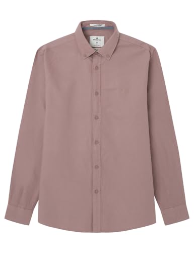 Springfield Herren Camisa Oxford Piece dye ls Businesshemd, Marrón Azucar Moreno, XL von Springfield
