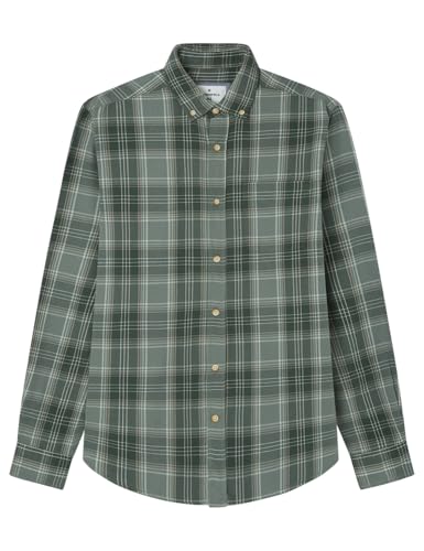 Springfield Herren Camisa ls de sarga a Cuadros Businesshemd, Verde Gris, XL Springfield Herren Camisa ls de sarga a Cuadros Businesshemd, Verde Gris, XL von Springfield