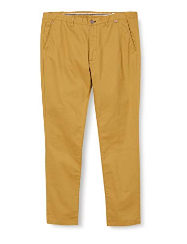 Springfield Herren Chino Slim Microprint Pv20-c/09 Hose, Gelb (Yellow_Print 15579399), 34 (Herstellergröße: 36) von Springfield