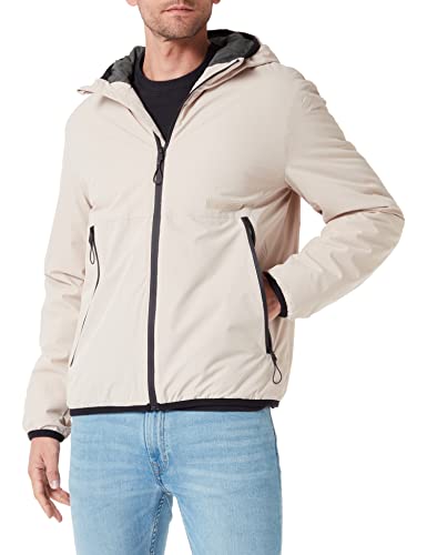 Springfield Herren Steppjacke Kapuze Mantel, beige, Large von Springfield