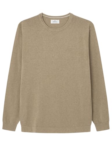 Springfield Herren Suéter Basic-Pullover, Beige/Camel, L von Springfield