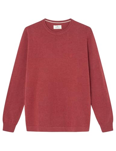 Springfield Herren Suéter Basic-Pullover, Rojo, L von Springfield