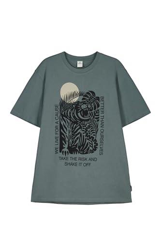 Springfield Herren T-Shirt, Türkis/Ente, S von Springfield