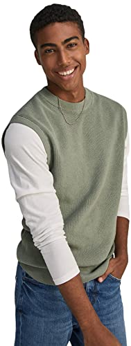 Springfield Herren Weste Pullover, grün, Large von Springfield