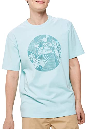 Springfield Herren geometrischer Van T-Shirt, Türkis Bedruckt, L von Springfield