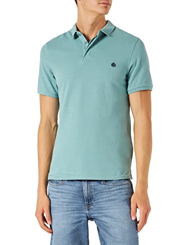 SPRINGFIELD Herren verdeckter Knopfleiste Poloshirts, Türkis (Türkis/Ente), S von Springfield