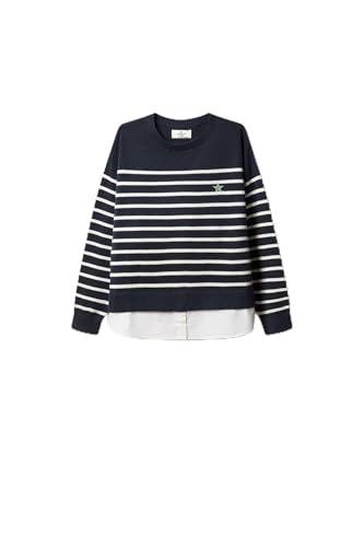Springfield Mädchen Two-Tone Spfw Knit Sailor Stripes with Red Star Sweatshirt, blau, 11-12 Jahre von Springfield