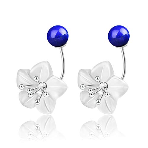 ✦ Geschenke für Weihnachten ✦Springlight S925 Sterling Silber Ohrringe Frische Blume Tropfen Ohrringe Kreativ Natürlicher Kristall Handgemachter Einzigartiger Schmuck für Frauen. von Springlight