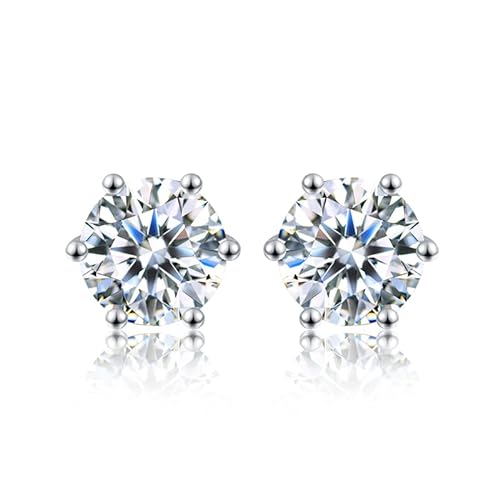 Mode & Beauty Accessoires & Schmuck Moissanit Diamant Ohrstecker Ohrringe 1ct 1 Karat 925 Silber NEU 
