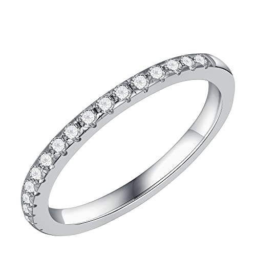 Springlight ✦Geschenke für Frauen Moissanit-Ringe,S925 Sterling Silber D Farbe Reinheit VVS1 Gekrönte Krone Moissanit Diamantring,Hochzeitsgeschenk Verlobungsgeschenk.[61.5(19.75)] von Springlight