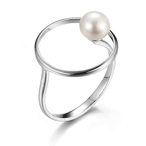 Springlight ✦ Geschenke für Frauen S925 Sterling Silber Ring Einfache Geometrische Ring Perle Ringe öffnen Ringe Frauen Handmade Schmuck Geburtstagsgeschenk für Frauen. von Springlight