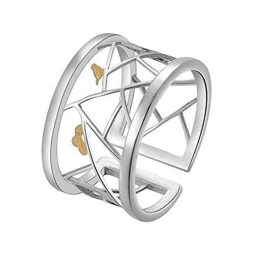 Springlight ✦ Geschenke für Frauen S925 Sterling Silber Damen Ringe Orientalisches Papierschnitt-Design Offener Rings Handmade Ringe Frauen Schmuck Personalisierte Geschenke. von Springlight