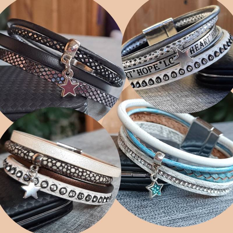 Lederarmbänder Mit Stern von SpringtimeArmbaender