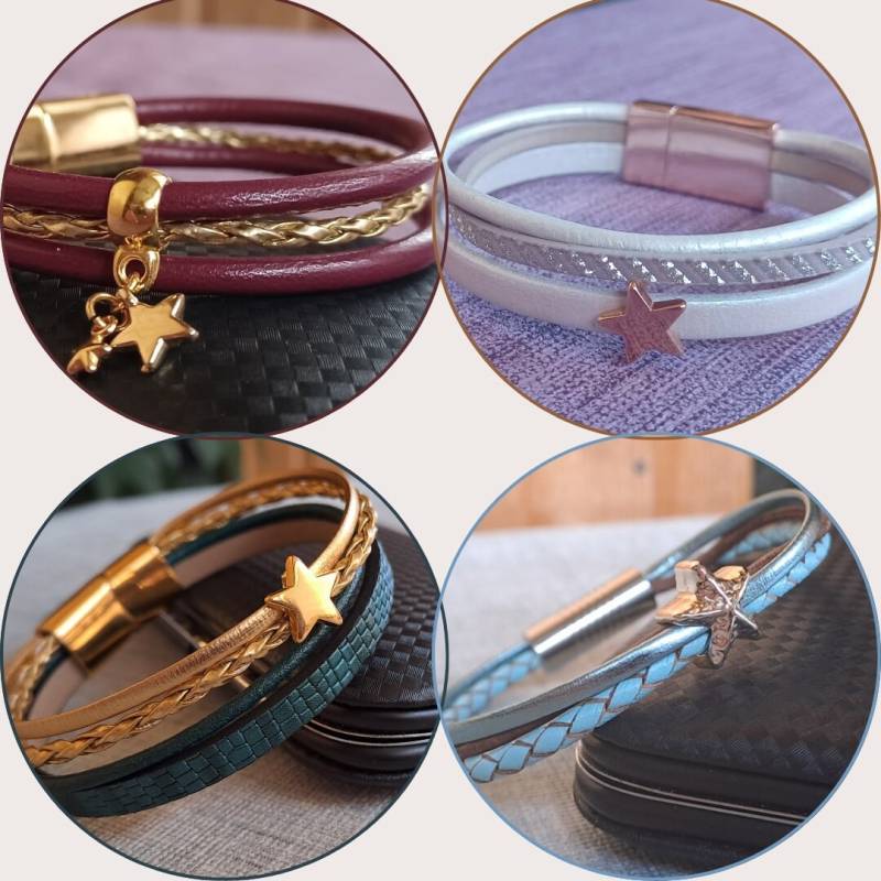 Lederarmbänder Mit Stern von SpringtimeArmbaender