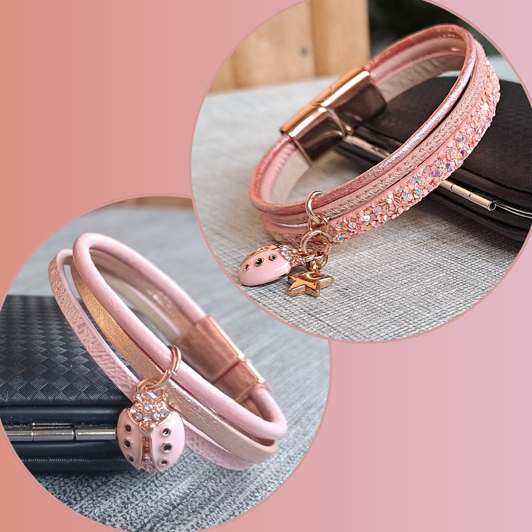 Mädchenarmbänder Mit Marienkäfer Mädchenarmbänder Mit Marienkäfer von SpringtimeArmbaender