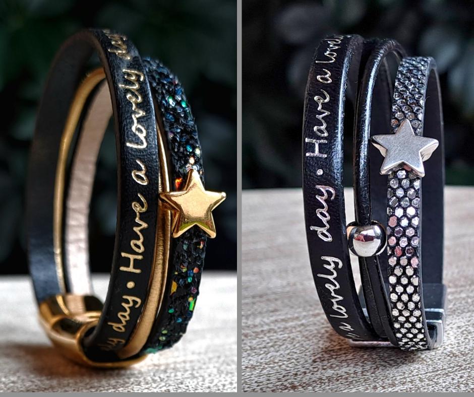 Mädchenarmband Mit Stern Und Glitzer von SpringtimeArmbaender