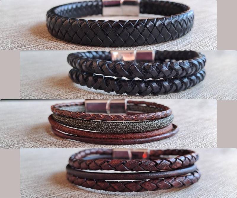 Schlichte Lederbänder Schwarz Oder Braun von SpringtimeArmbaender