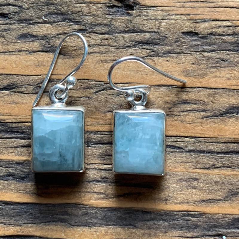 Aquamarin Ohrringe, Boho Blumen Geburtsstein von Springwaves