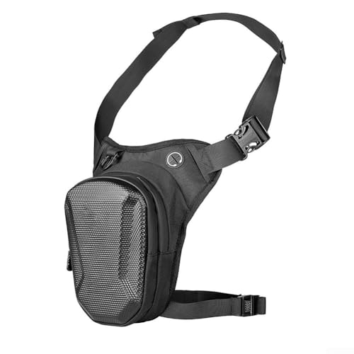 Springwillfly Herren Motorrad Crossbody Tasche Beintasche mit reflektierendem Logo und zwei Taschen Design von Springwillfly