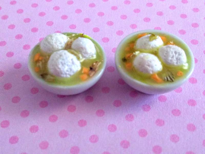 Matzo Ball Suppe Manschettenknöpfe - Miniatur Essen Schmuck Nicht Essbarer Gefälschte Lebensmittel Urlaub Geschenke Für Ihn von SprinkleCake