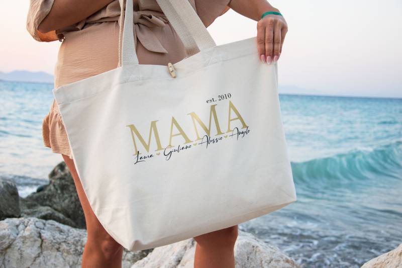Mama Tasche, Jutetasche, Geschenke, Geschenksidee, Personalisierte Personalisiertes Geschenk, Weihnachtsgeschenk , Strandtasche von SprinkleandStyleShop