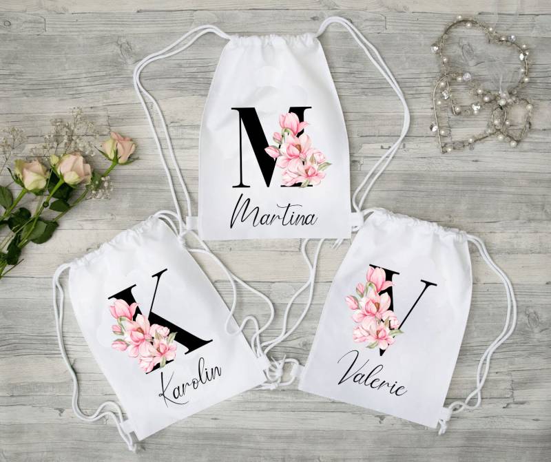 Turnbeutel | Rucksack Braut Team Polterabend Bachelorette Party Bride Hochzeit Brautbeutel Junggesellinnenabschied von SprinkleandStyleShop