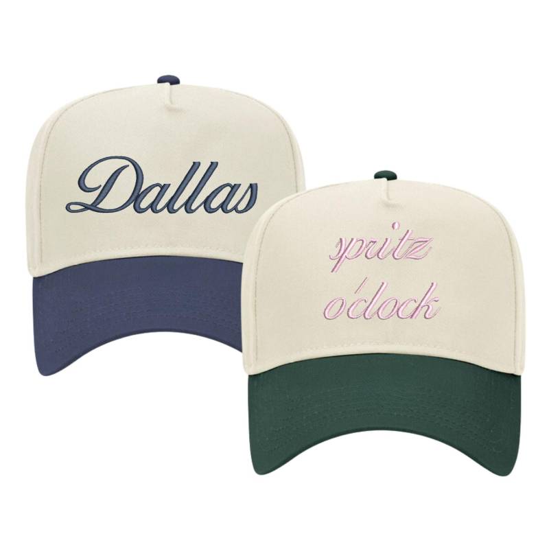 Individuell Bestickter Script Vintage Trucker Hut // Zweifarbiger Hut, Personalisierter Benutzerdefinierter Text Benutzerdefinierte Kappe von SprinkledWithPink