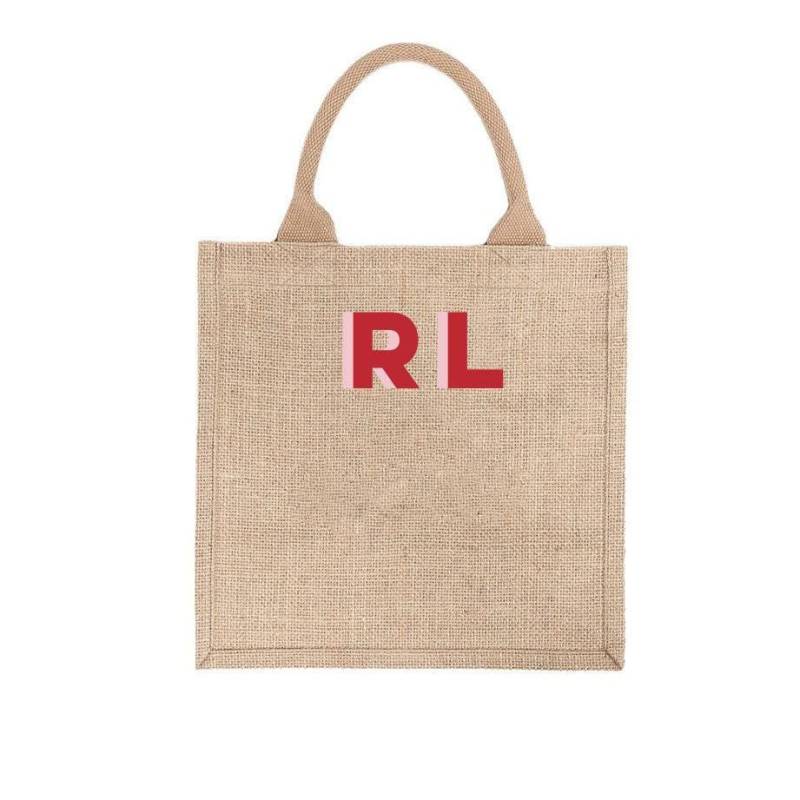 Shadow Monogram Mini Reisetasche/ Jutetasche // Custom Tragetasche Monogramm Jutebeutel Brautjungfer Geschenk Junggesellinnenabschied von SprinkledWithPink